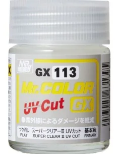 Mr Hobby -Gunze Mr. Color GX Super Clear III UV Cut Flat (18ml) - M...