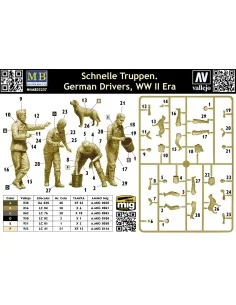 Schnelle Truppen. German Drivers, WW II Era, 1/35 - Master Box Ltd.... 2