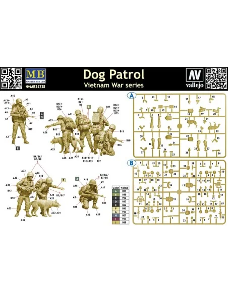 Dog Patrol. Vietnam War series, 1/35 - Master Box Ltd. 35238