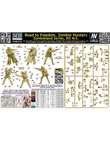 Road to freedom. Zombie Hunters. Zombieland series, Kit No. 3, 1/35...
