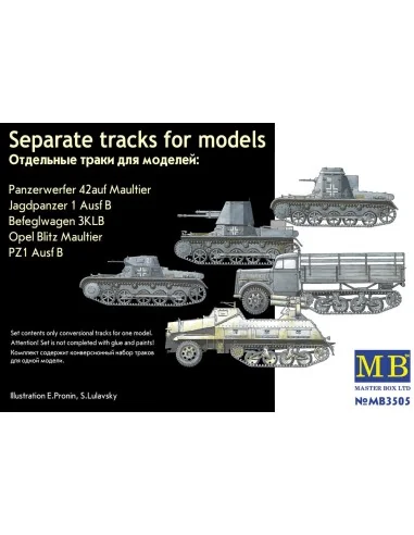 Pz. I Einzelgliederketten aus Plastik, 1/35 - Master Box Ltd. 3505