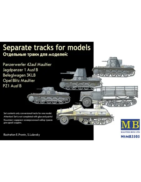 Pz. I Einzelgliederketten aus Plastik, 1/35 - Master Box Ltd. 3505