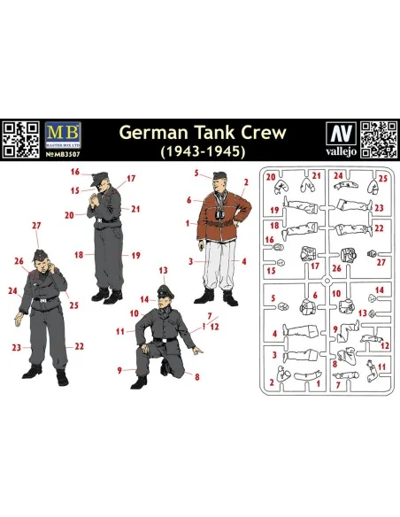 Deutsche Panzerbesatzung Set I, 1/35 - Master Box Ltd. 3507