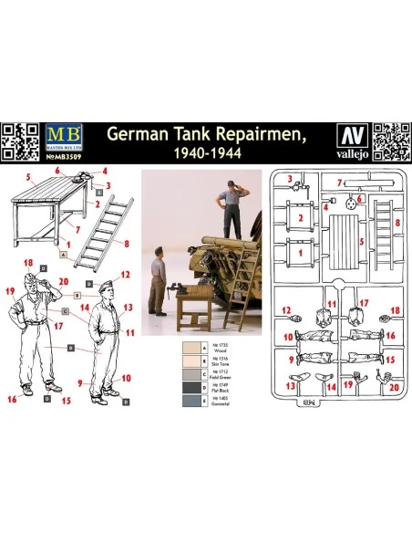 Deutscher Panzermechaniker (1940-1944), 1/35 - Master Box Ltd. 3509