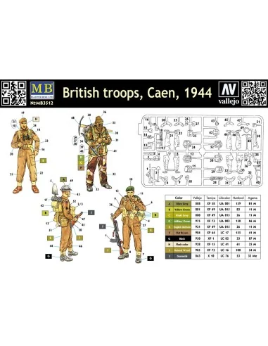 Britische Truppen Caen 1944, 1/35 - Master Box Ltd. 3512