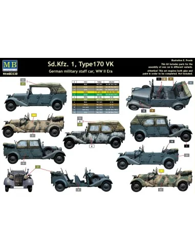 Sd.Kfz.1 Type 170 VK, German staff car, 1/35 - Master Box Ltd. 3530