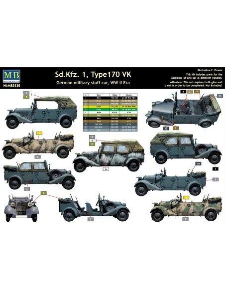 Sd.Kfz.1 Type 170 VK, German staff car, 1/35 - Master Box Ltd. 3530