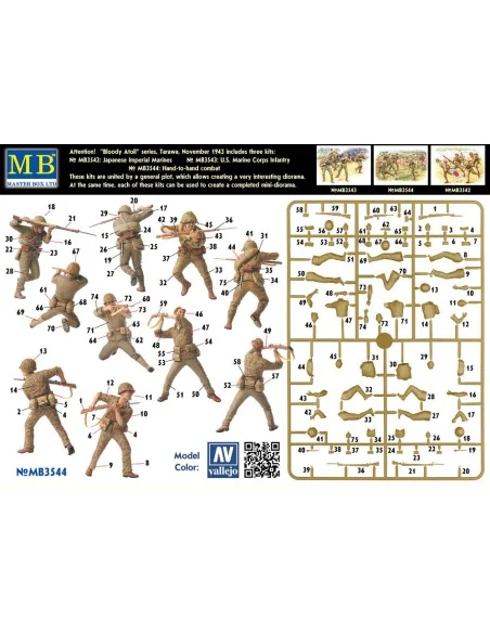 'Bloody Atol' Hand-to-hand fight, Tarawa, 1/35 - Master Box Ltd. 3544