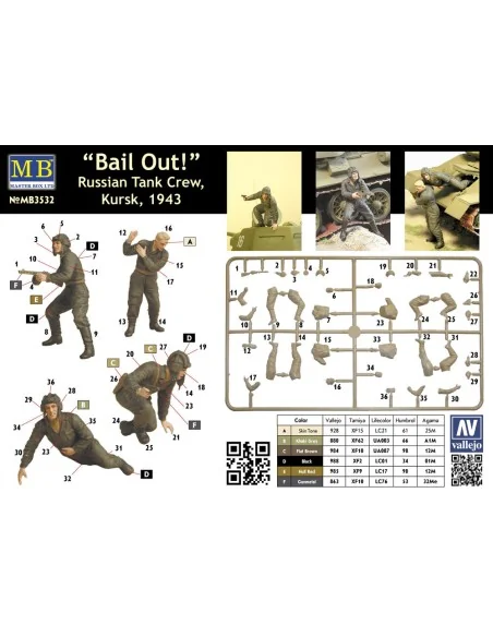 Bail Out! Russian Tank Crew Kursk 1943, 1/35 - Master Box Ltd. 3532