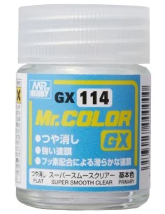 Mr Hobby -Gunze Mr. Color GX Super Smooth Clear Flat (18ml) - Mr Ho...