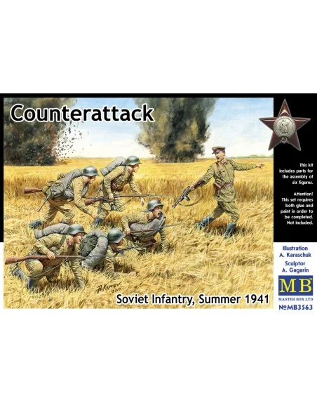 Counterattack, Soviet infantry, 1941, 1/35 - Master Box Ltd. 3563