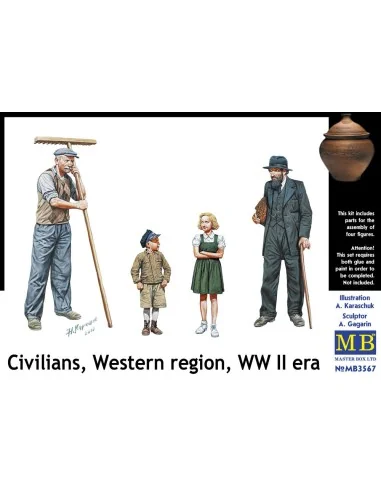 Civilians, Western region, WWII era, 1/35 - Master Box Ltd. 3567