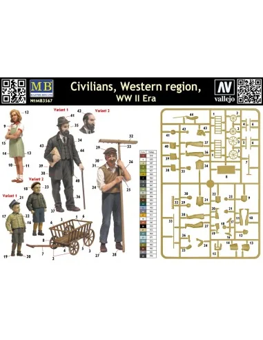 Civilians, Western region, WWII era, 1/35 - Master Box Ltd. 3567