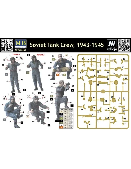 Soviet tank crew, 1943-1945, 1/35 - Master Box Ltd. 3568