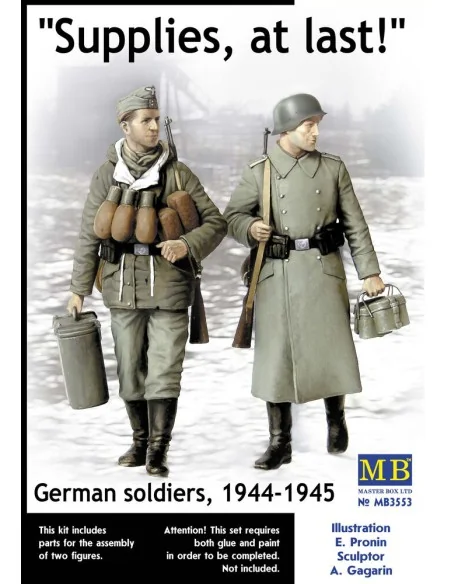Supplies! german soldiers 2 figs, 1/35 - Master Box Ltd. 3553