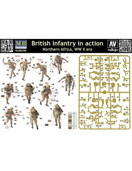 British Infantry North Africa Desert, 1/35 - Master Box Ltd. 3580