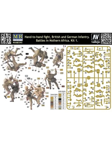 Hand-to-Hand fight, Brit. & Germ. infr., 1/35 - Master Box Ltd. 3592