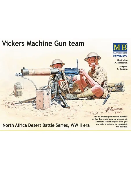 Vickers machine-gun crew, Desert battle, 1/35 - Master Box Ltd. 3597