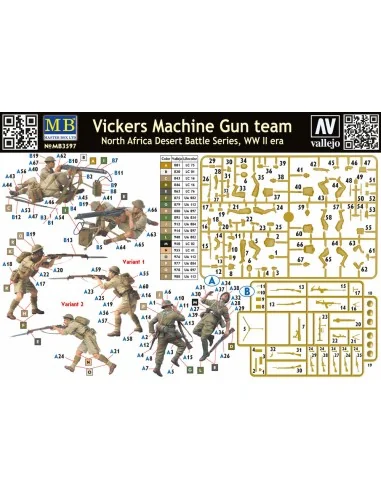 Vickers machine-gun crew, Desert battle, 1/35 - Master Box Ltd. 3597