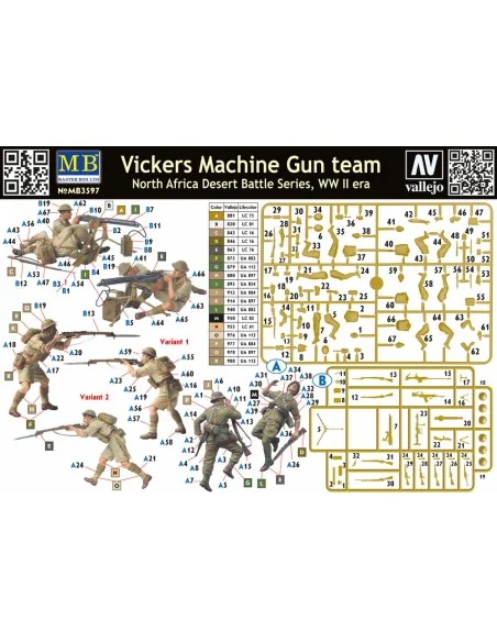 Vickers machine-gun crew, Desert battle, 1/35 - Master Box Ltd. 3597