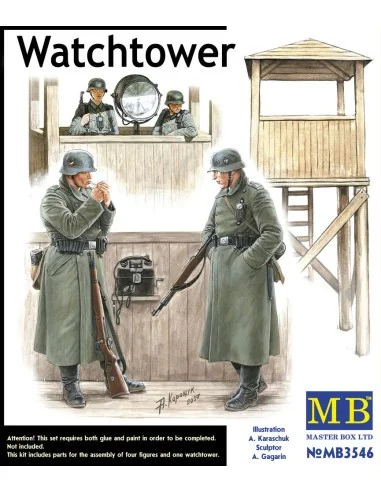 Watch Tower' w/4 figs, 1/35 - Master Box Ltd. 3546