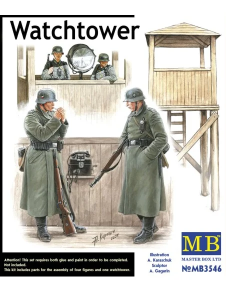 Watch Tower' w/4 figs, 1/35 - Master Box Ltd. 3546