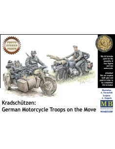 Kradschutzen: Ger. motorcycle troops, 1/35 - Master Box Ltd. 3548F