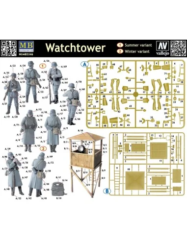 Watch Tower' w/4 figs, 1/35 - Master Box Ltd. 3546