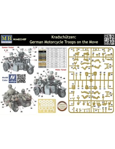Kradschutzen: Ger. motorcycle troops, 1/35 - Master Box Ltd. 3548F