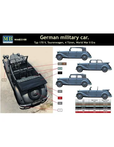 Germ. military car Typ 170V Tourenwagen, 1/35 - Master Box Ltd. 35100
