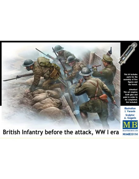 British infantry before attack, WWI era, 1/35 - Master Box Ltd. 35114