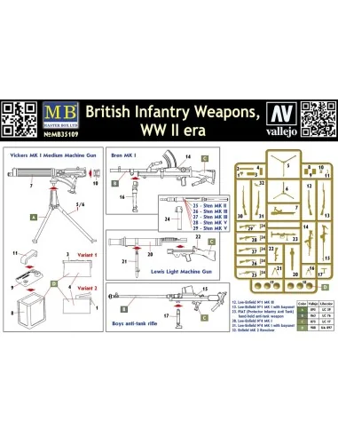 British infantry weapons, WWII era, 1/35 - Master Box Ltd. 35109