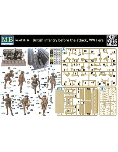 British infantry before attack, WWI era, 1/35 - Master Box Ltd. 35114