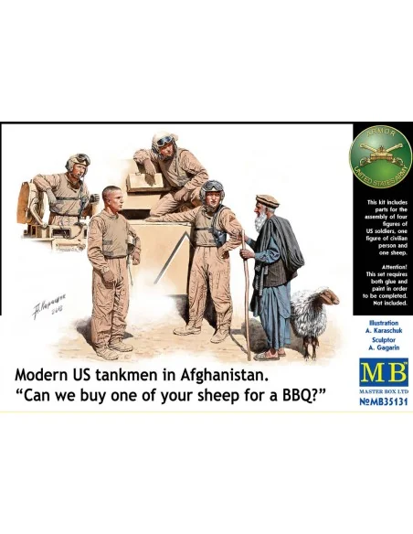 Modern U.S. tankmen in Afghanistan, 1/35 - Master Box Ltd. 35131