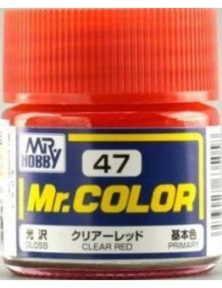 Mr Hobby -Gunze Mr. Color (10 ml) Clear Red - Mr Hobby - Gunze C-047