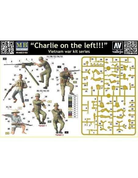 Charlie on the left!!! Vietnam war kit, 1/35 - Master Box Ltd. 35105