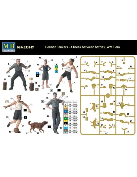 German tankmen in the break bet. Combats, 1/35 - Master Box Ltd. 35149