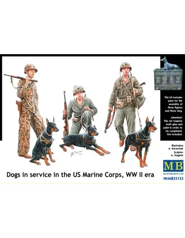 Dogs in service in US Marine Corps, 1/35 - Master Box Ltd. 35155