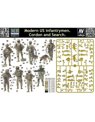 Modern U.S.infantrymen. Cordon and Searc, 1/35 - Master Box Ltd. 35154