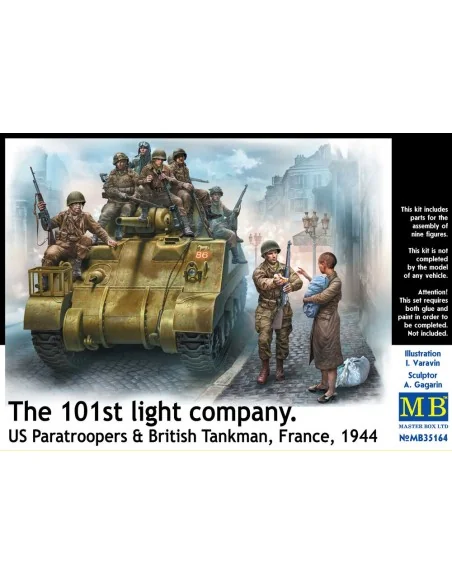 101th light company.US paratroopers and British tankmen, 1/35 - Mas...