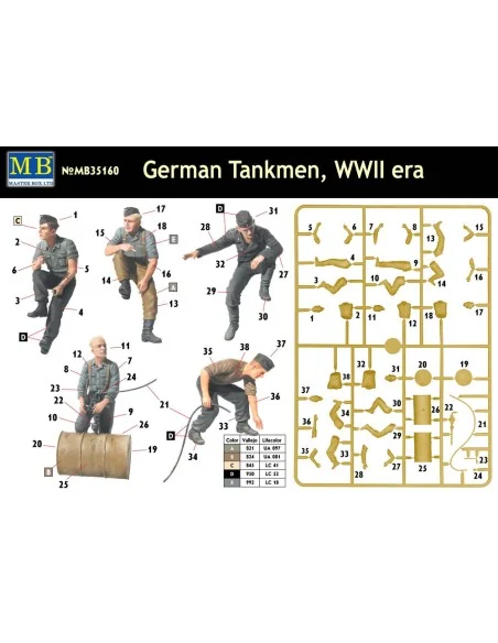 German tankmen, WWII era, 1/35 - Master Box Ltd. 35160