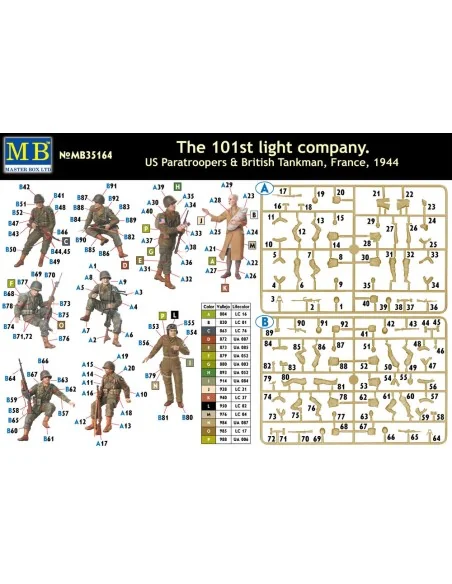 101th light company.US paratroopers and British tankmen, 1/35 - Mas...