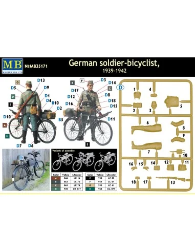 German soldier-bicyclist, 1939-1942, 1/35 - Master Box Ltd. 35171