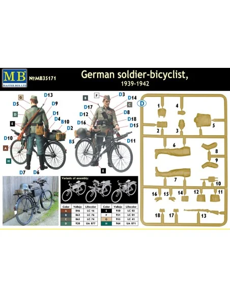 German soldier-bicyclist, 1939-1942, 1/35 - Master Box Ltd. 35171