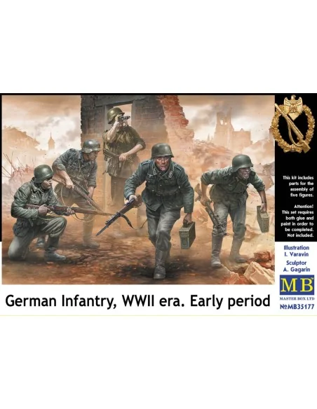 German infantry, WWII era. Early period, 1/35 - Master Box Ltd. 35177
