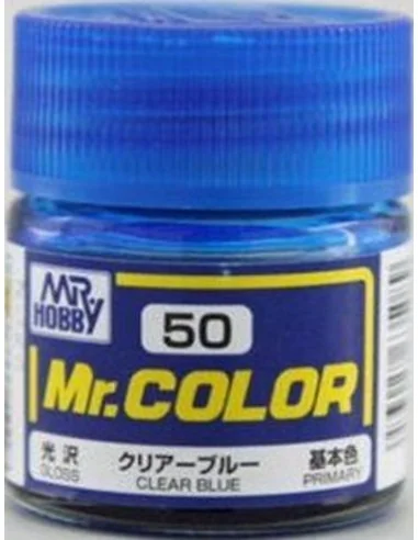 Mr Hobby -Gunze Mr. Color (10 ml) Clear Blue - Mr Hobby - Gunze C-050