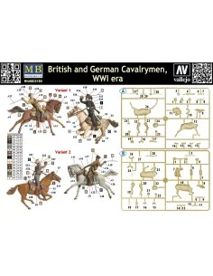 British and German cavalrymen, WWI era, 1/35 - Master Box Ltd. 35184 2