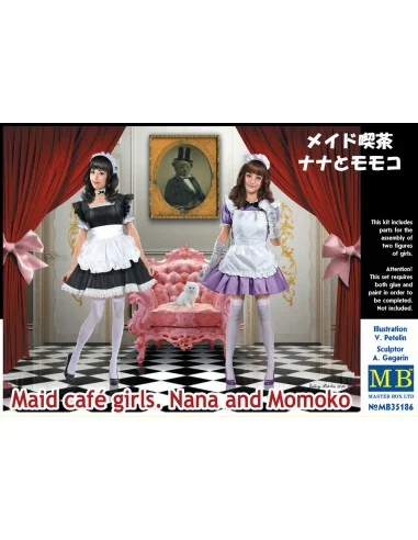 Maid cafe girls. Nana and Momoko, 1/35 - Master Box Ltd. 35186