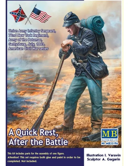 A Quick Rest.After the Battle, UnionArmy Infantry Sergeant, 72nd Ne...