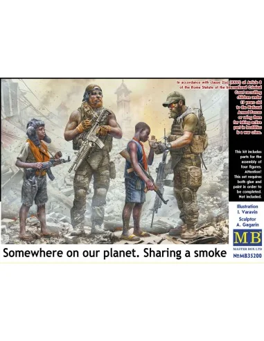 Somewhere on our planet. Sharing a smoke, 1/35 - Master Box Ltd. 35200